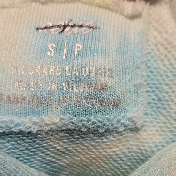 New Aerie Blue Green Tie Dye Oversized Hoodie Sweatshirt Size Small - Picture 4 of 6